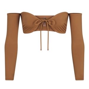 SKIMS signature swim long sleeve bikini top